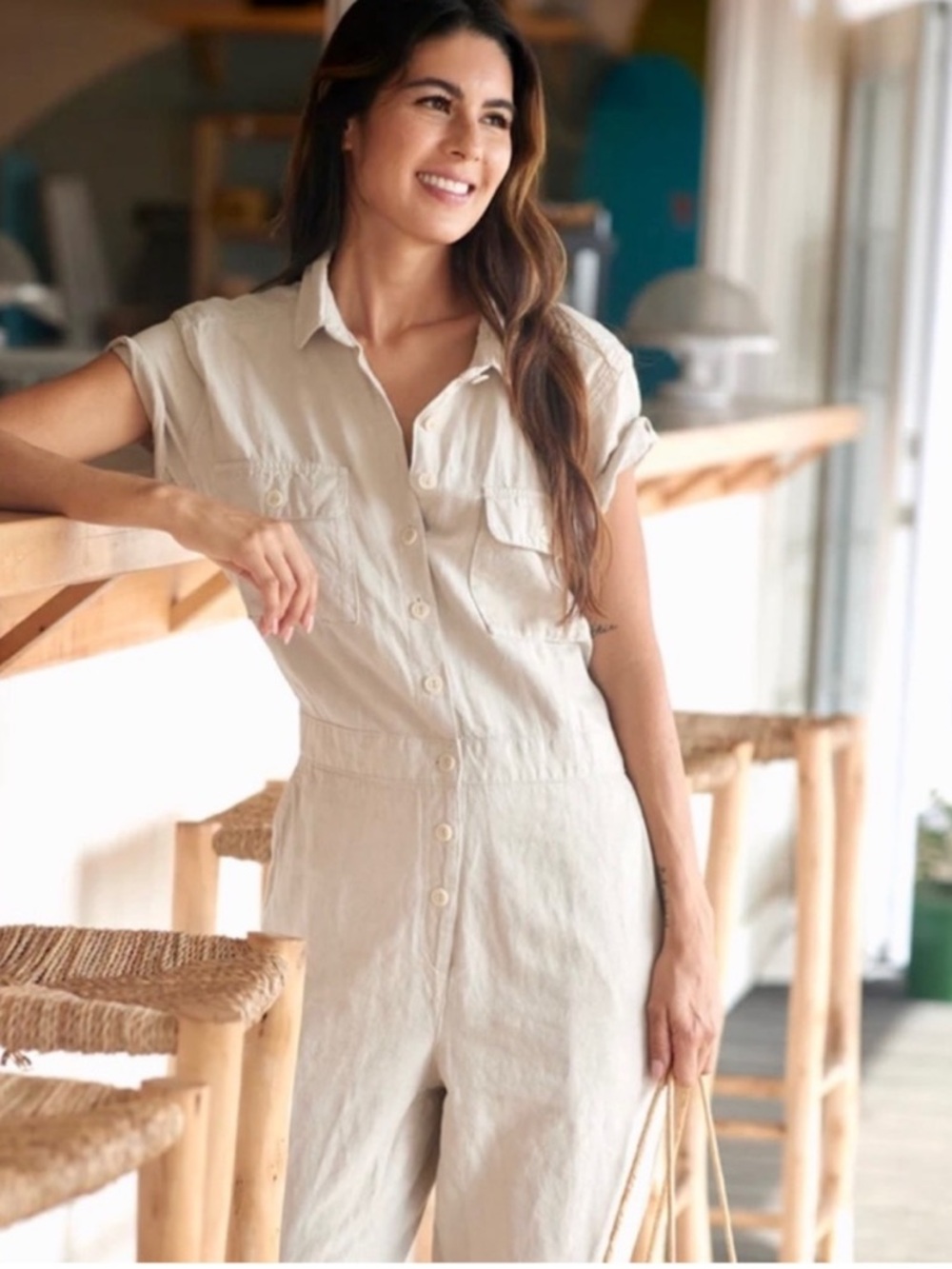 OUTERKNOWN S.E.A Jumpsuit Utility Coveralls Jumpsuit in Natural Size XSmall